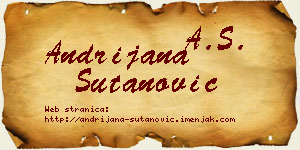 Andrijana Šutanović vizit kartica